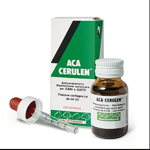 ACA CERULEN (25 ml) – Per le infestazioni di acari nell’orecchio di cani e gatti
